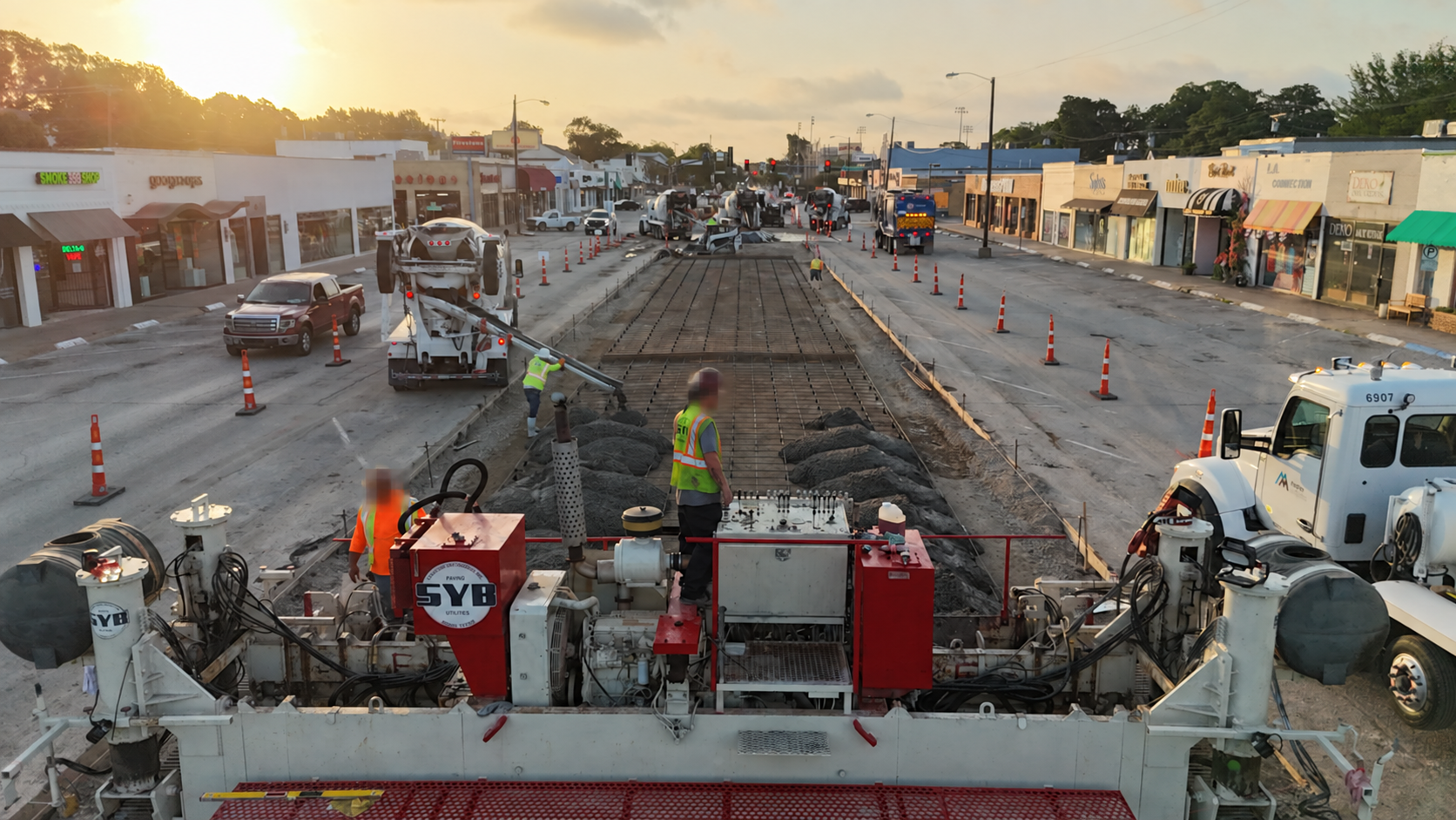 SYB utility construction crew at work